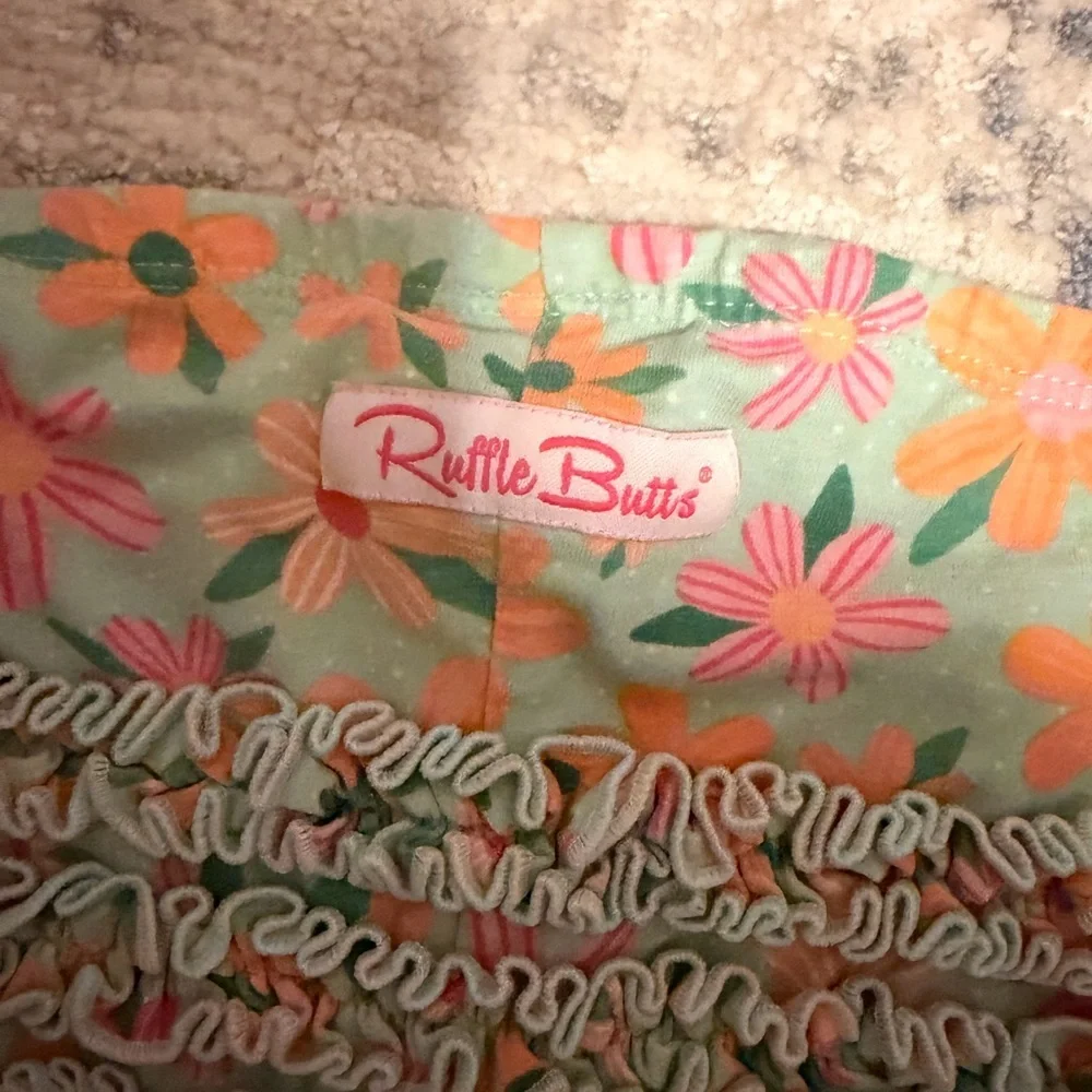 Ruffle Butts Colorful Floral Kids Pajama Set - Picture 6 of 6